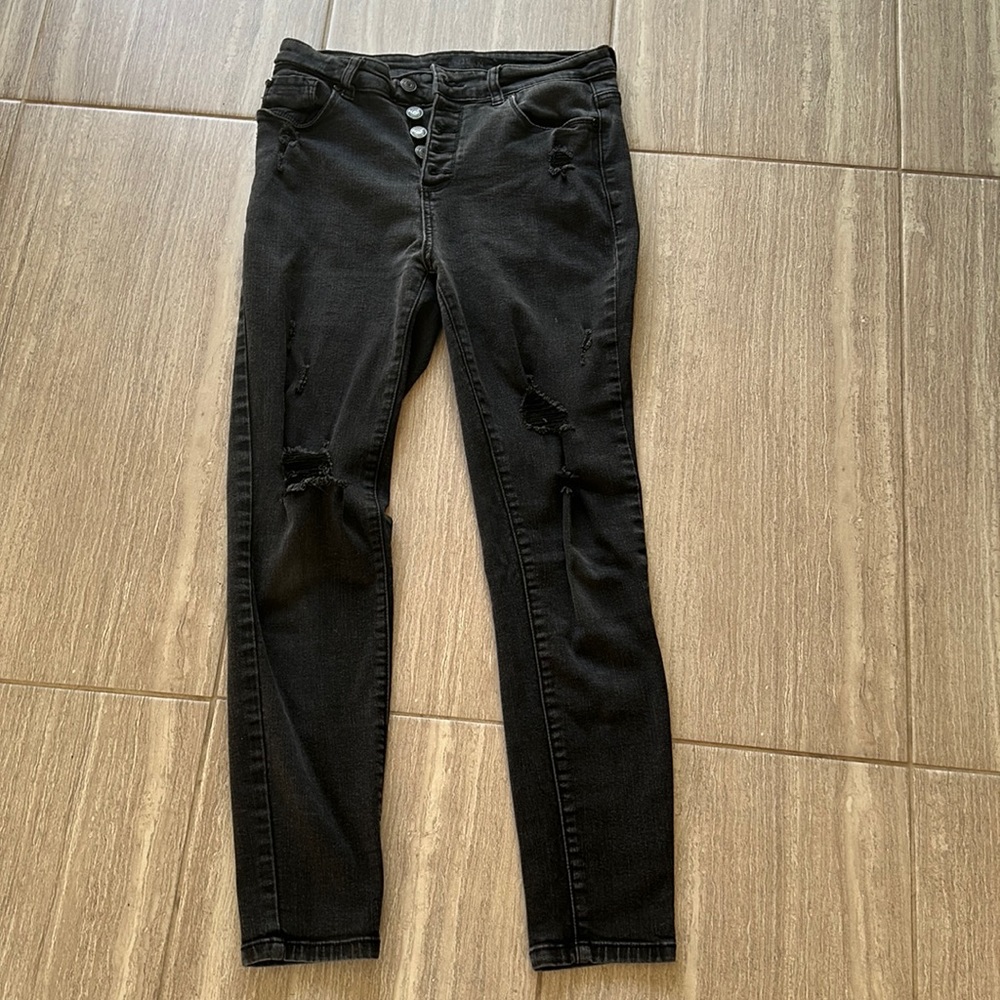 womens black skinny jeans